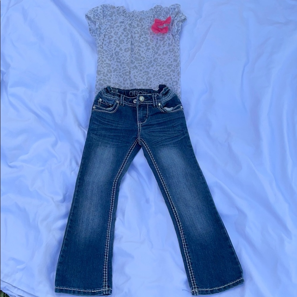 Cherokee jeans and shirt set